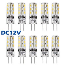 10X G4 LED Birne Lampe 12V DC Warmweiß 3W Leuchtmittel SMD Stiftsockel