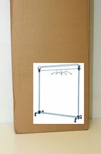 Alba Mobile Garderobe mit 4 Rollen Metallrahmen Kleiderständer Garderobenständer