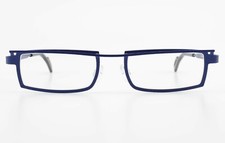 THEO BELGIUM Brille Mayonaise 752 Enzian Blau Rechteck  Metall Vollrand c2009
