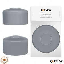 Zaunpfahlkappen Rundrohr grau