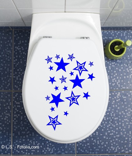 Neu sterne deckel aufkleber - wc,