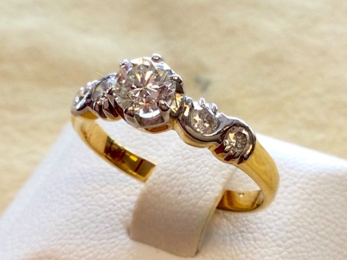 Gold diamant ring - ring, ehering