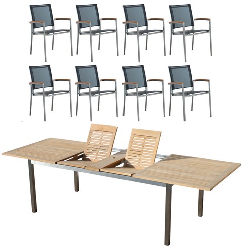 Gartengarnitur edelstahl teak - gartengarnitur,