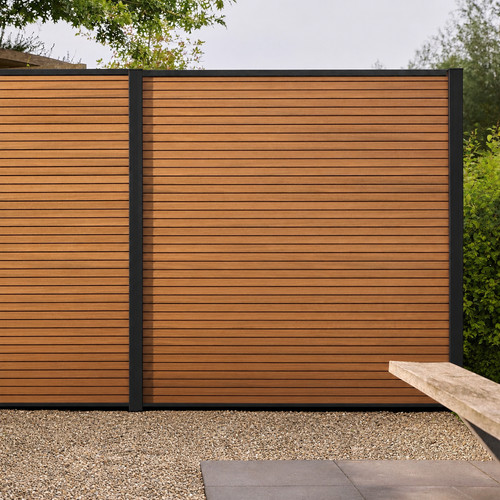 Wpc sichtschutzzaun red cedar - wpc, red-cedar