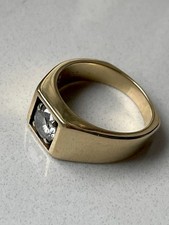 Herrenring 14 Karat 585 Gold Gelbgold Diamant 1.52 Karat , 13g, USA