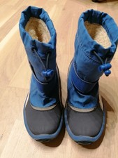 Puma, gefütterte Kinder-Boots, Gr. 28, blau, Zugband + Klettverschluss