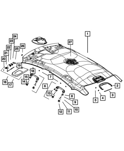 Genuine mopar visor support - visor,