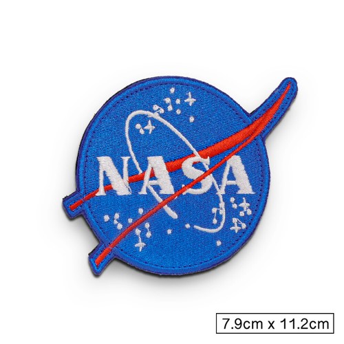 Blau nasa gestickt - blau, &