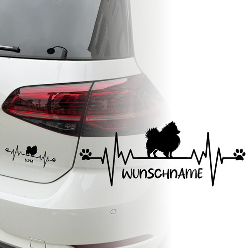 Auto aufkleber zwergspitz - auto,