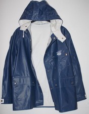 GRUNDENS Glanz PVC Regenjacke  + Kapuze Regenmantel Regen Jacke Mantel ca 48/S-M