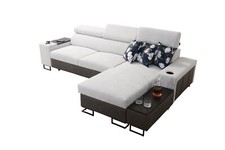 Ecksofa mit Schlaffunktion Melanie I Maxi L-Form Sofa mit Bettkasten Modern 26