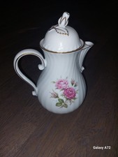 Kaffeekanne von AK Kaiser Moosrose 1.3 l mit Zuckerdose und Deckeln unbeschädigt