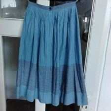 Vintage Trachtenrock / Dirndl Rock von Geiger - Blau Kariert Größe 36