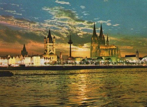 Alte postkarte köln rhein - postkarte, am