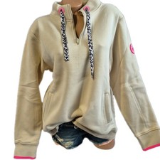 Zwillingsherz Sweatshirt Pullover "Troyer Wild Vibes " Beige S bis XXL (1 556)