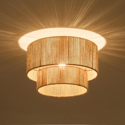 Boho ceiling light jute string - ceiling,