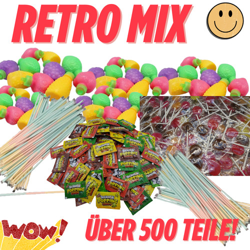 500 stück retro süßigkeiten - stück,