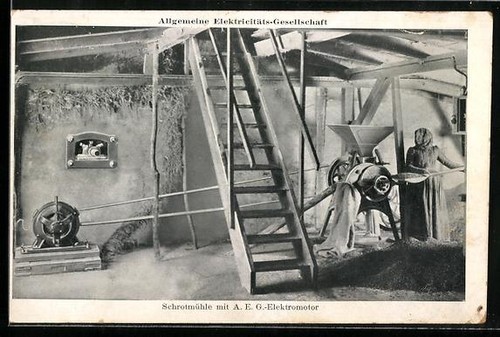 Ansichtskarte schrotmühle mit - ansichtskarte,