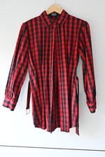 Bluse Hemd schwarz rot kariert