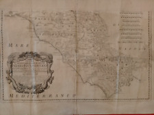 Boscovich Papier Geographical Lazio Sabina Tuscia Radierung Original 1755 ROM