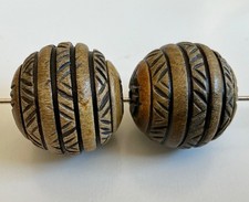 2 Rinderhorn Perlen, Horn
