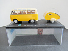 1:43 Modellauto Hongwell VW Bulli T1 Samba mit Wohnwagen