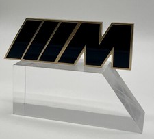 Original BMW M Embleme Logo Schwarz / Gold M2 M3 M4 M5 M6 XM -480