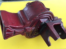 Tisch Hand Kurbel Bohnen Mühle Küchen Dekoration Gusseisen 16cm rot Jugendstil