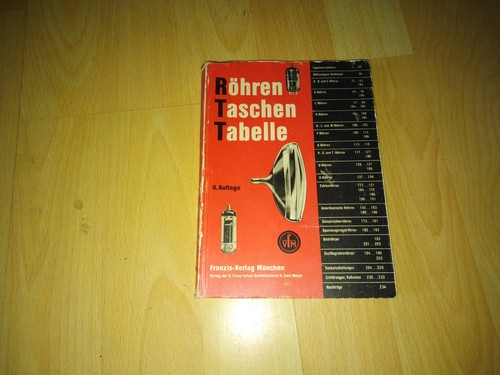 Röhren taschen tabelle - röhren,