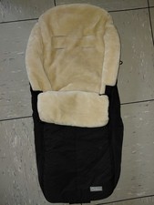 Kinderwagen Winterfußsack mit Fell  gefüttert , schwarz