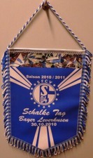 Großer Wimpel Banner Schalke SFCV Spieltag 30.10.2010 gegen Bayer Leverkusen (4)