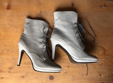 ankle boots 39 (37) Stiefel, Schlangenlederoptik, sexy Schnürstiefel,