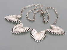 ART DECO SILBER KETTE 835/1000 Silber °  FLORAL ° SILVER NECKLACE ° COLLIER