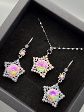 Luxus Stern Schmuckset Silber