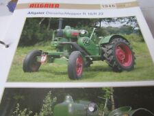 Traktor Allgaier R 18, R 22 Datenblatt  01