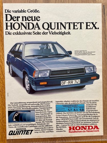 Honda quintet oldtimer - quintet, ex