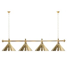Billardlampe 4 Schirme gold /