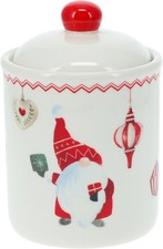 Keksdose NIKOLAUS aus Keramik - Plätzchendose Gebäckdose Pralinendose 500ml 15cm