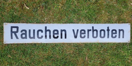 Emaille schild rauchen - -,