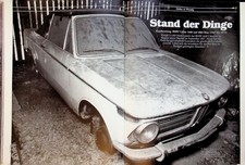 Motor Klassik 11/1985 Tips für BMW 1600 Cabrio + 2002 Baur Gebrauchtwagenkäufer