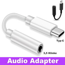 USB Typ C zu 3,5 mm Klinke AUX Kopfhörer Adapter neu Xiaomi Huawei Kompakt GUT