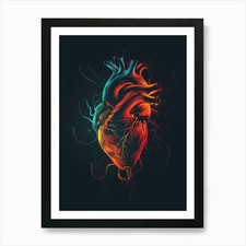 Menschliches Herz 4 Kunstdruck