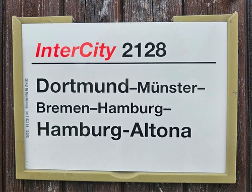 Intercity 2128 zuglaufschild - 2128,