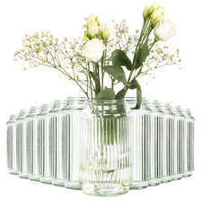 12x gerippte Glaszylinder