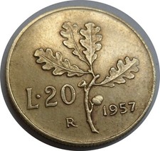 Italien 20 Lire, 1957 ## 4-8G