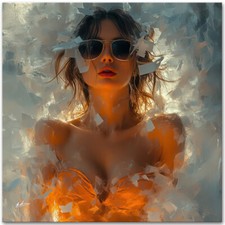 Leinwand Bild Frau Erotik Rote