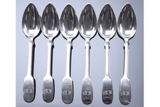 112,7g Silberbesteck Spatendekor Silberlöffel Kaffeelöffel Teelöffel Monogramm