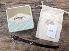 FOSSIL Herren Armband Leder/Leather Schwarz – Ungetragen NEU