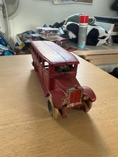 Antiker AB Skoglund & Olson Gefle Seto Gusseisen Bus In Rot