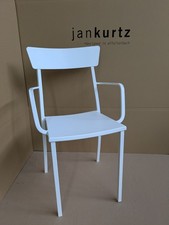 NEWTOWN Armlehnstuhl Stahlrohr matt weiß Jan Kurtz